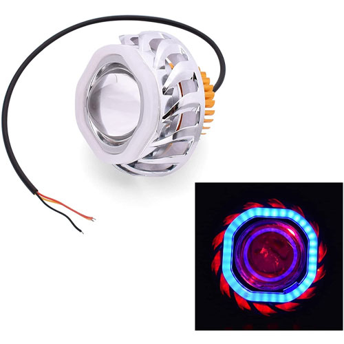 Hjunisshkm 1pc Motorcycle LED Faro Round Angel Eyes Spot Light Fog FOGRY Compatible with Ducati Hypermotard 821 939 1100 796 SP M1000S S4 / S4R ahdyj (Color : A)