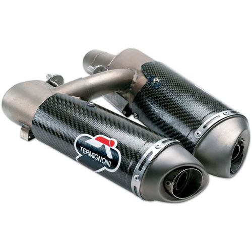 termignoni tube de escape homologado carbono compatible con ducati hypermotard 796 mototopgun d093 / mr004co / 96451208b